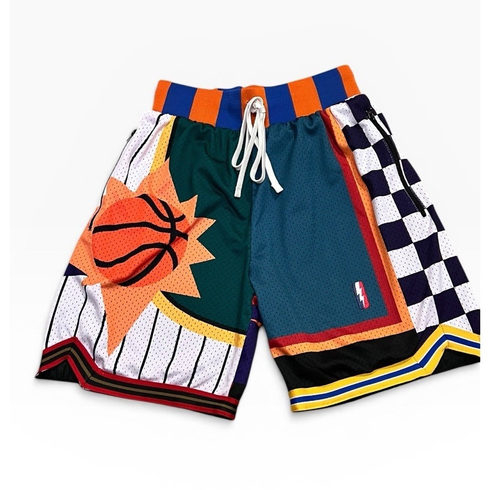 WHO CARES Collect + Select Swingman "What The" BASKETBALL SHORTS Men Small Suns